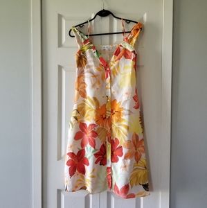 👗ZARA LINEN FLORAL DRESS